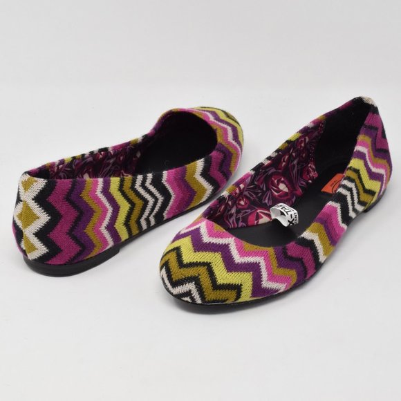 Missoni Target Chevron Zig Zag Ballet Flats NWOT 6 Ballerina Boho Shoe - Picture 1 of 11
